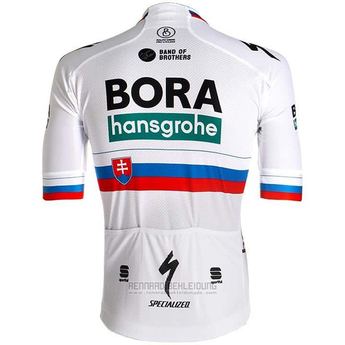 2021 Fahrradbekleidung Bora Champion Belgien Wei Trikot Kurzarm und Tragerhose